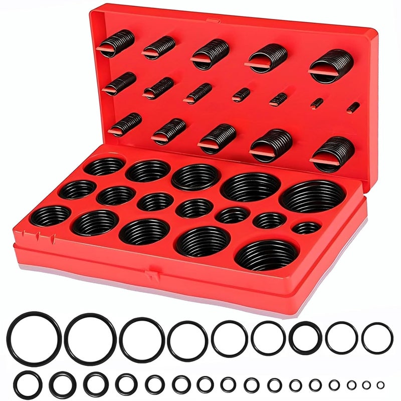 GOFIRA 419Pcs of 32 Varieties of O-Ring Seal Kit in Nitrile Rubber Material for Automotive,Plumbing,Solenoid Valves,Mechanical Bearings,Air & Water Fitting Seal Leak Repair,Black Clolor - Image 1